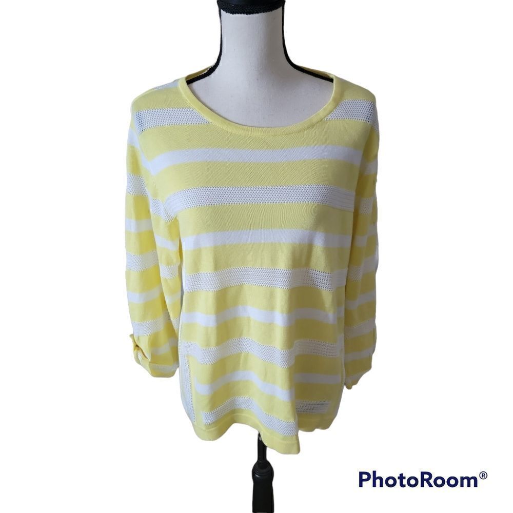 Zenergy by Chico's Loungewear Striped Top. Size 3.